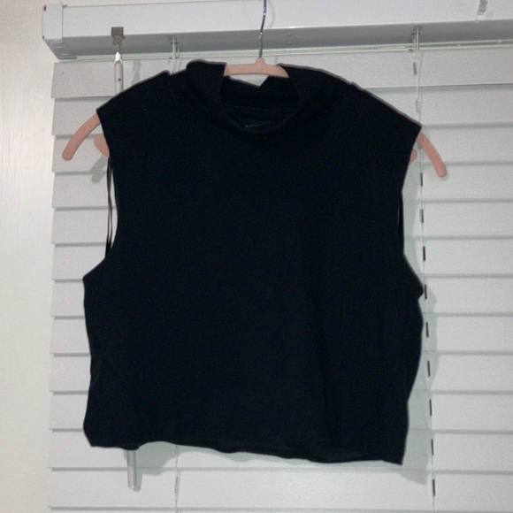 Versona Tops - Black High Neck Shirt